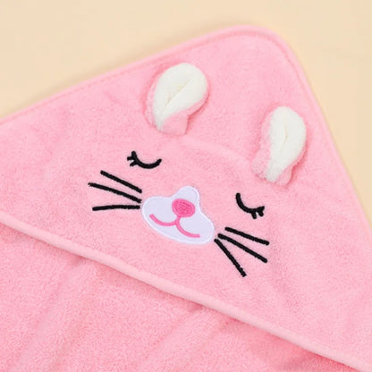 Cartoon Baby Bath Hooded Towel